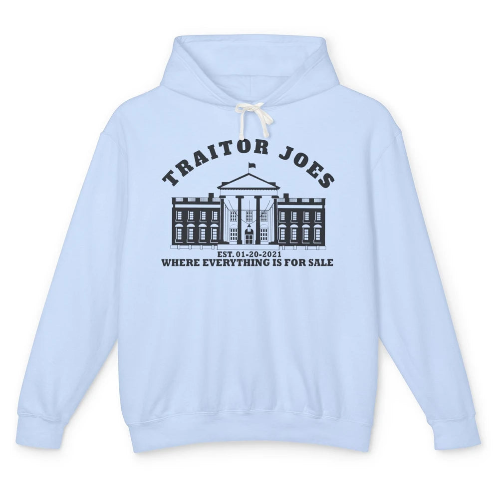 Funny Traitor Joe Anti Biden Anti Democrats Trump Support Unisex Lightweight Hoodie