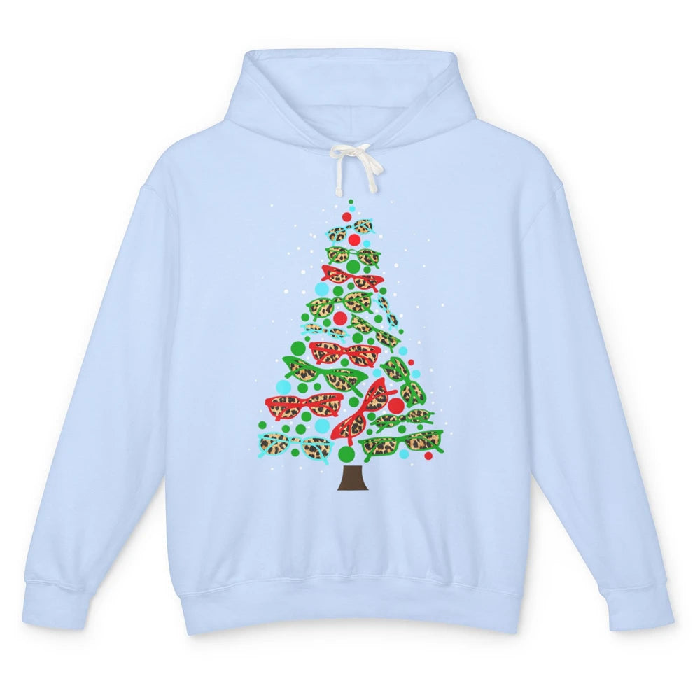 Optician Christmas Funny Xmas Tree Eyeglasses Optometrist Unisex Lightweight Hoodie