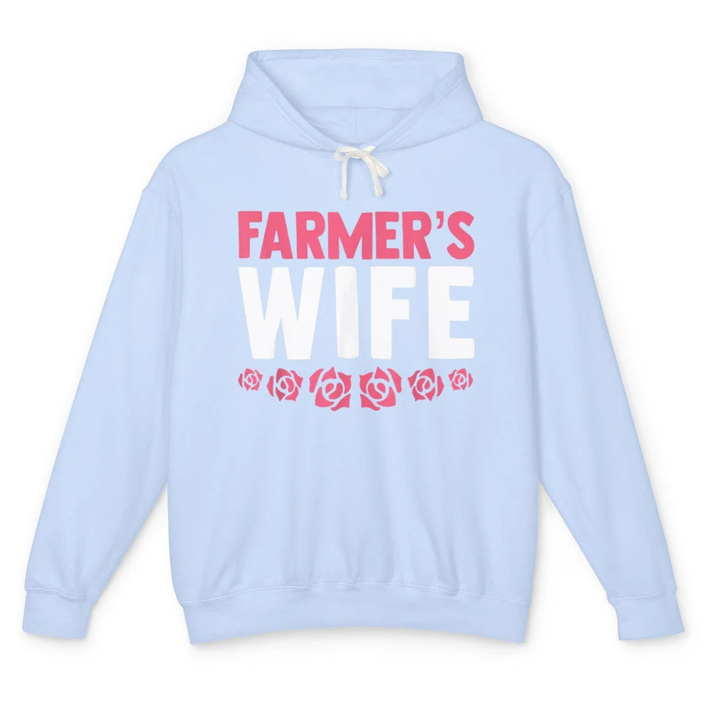 Retro Farmer Wife Funny Farm Lovers Farming Women Western Unisex Lightweight Hoodie