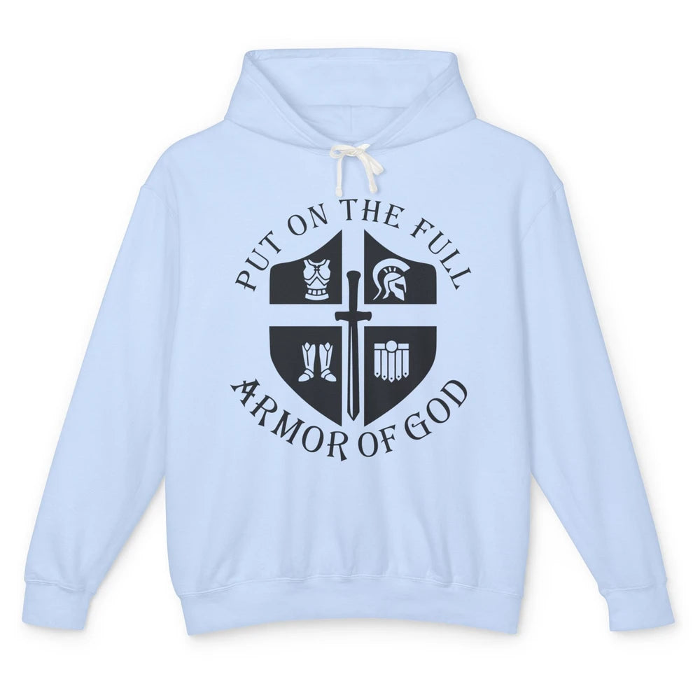 Knight Templar Christian Put On Full Armor Of God Religious Unisex Lightweight Hoodie