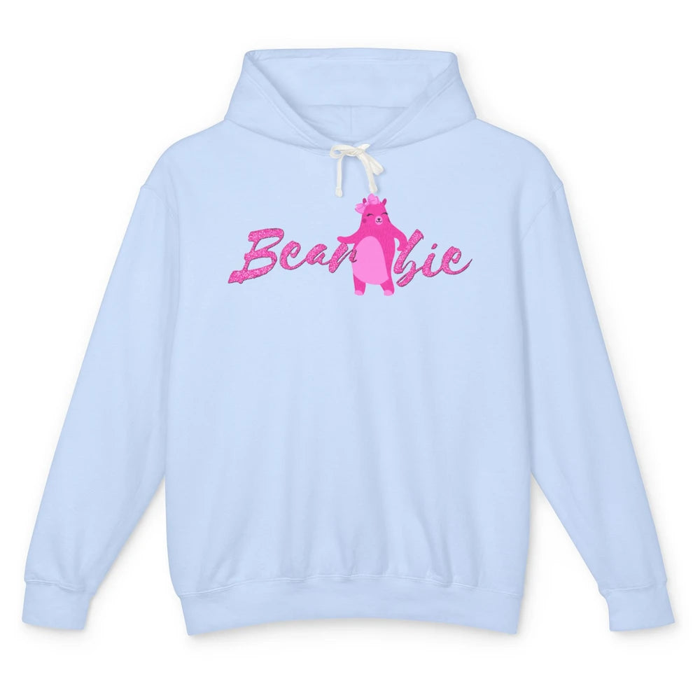 Funny Bearbie Cute Pink Bear Sarcastic Kawaii Wild Animal Unisex Lightweight Hoodie