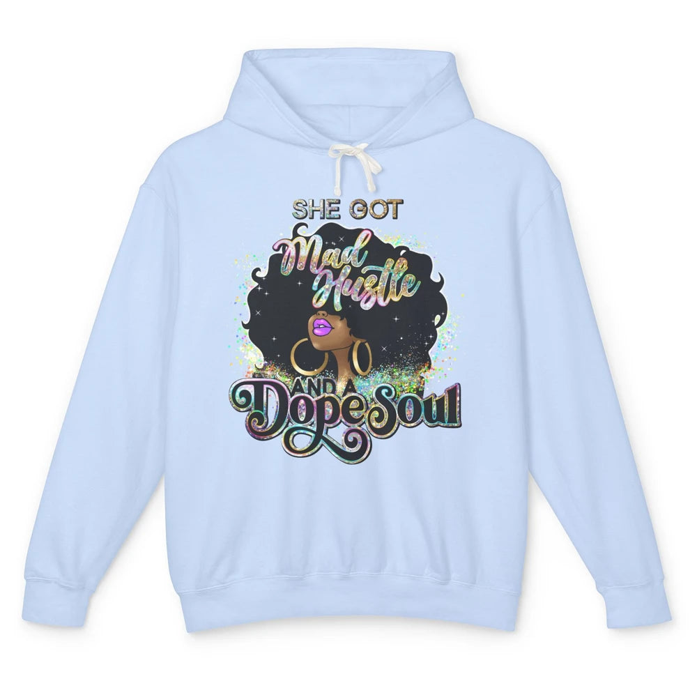 Black Girl She Got A Dope Soul Afro Women Christian Belief Unisex Lightweight Hoodie