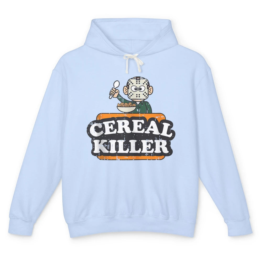 Funny Cereal Killer Food Pun Humor Halloween Spooky Season Unisex Lightweight Hoodie