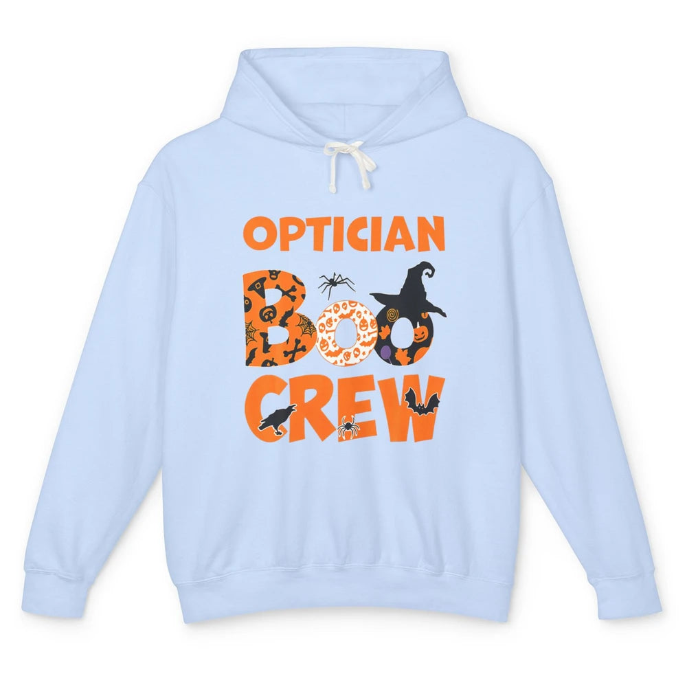 Funny Optician Boo Crew Eye Halloween Spooky Witch Optometry Unisex Lightweight Hoodie