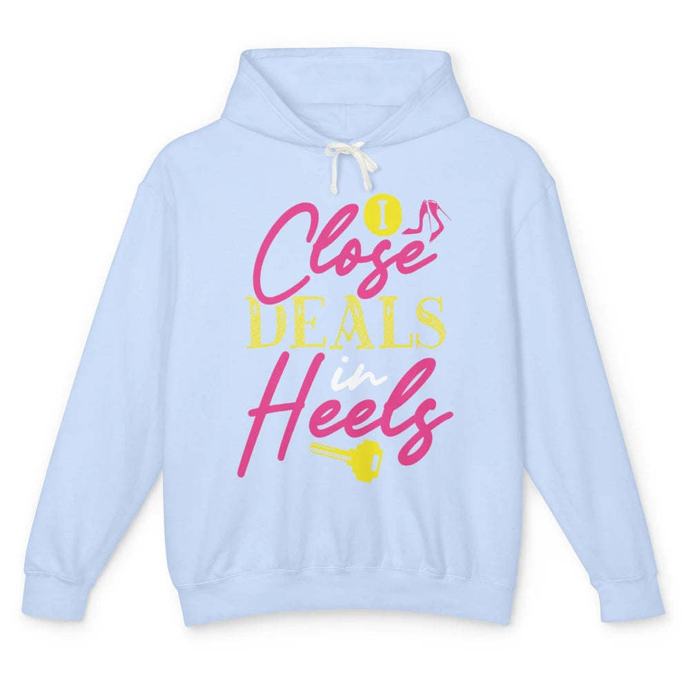 Real Estate Agent Women Closing Deals In High Heels Realtor Unisex Lightweight Hoodie