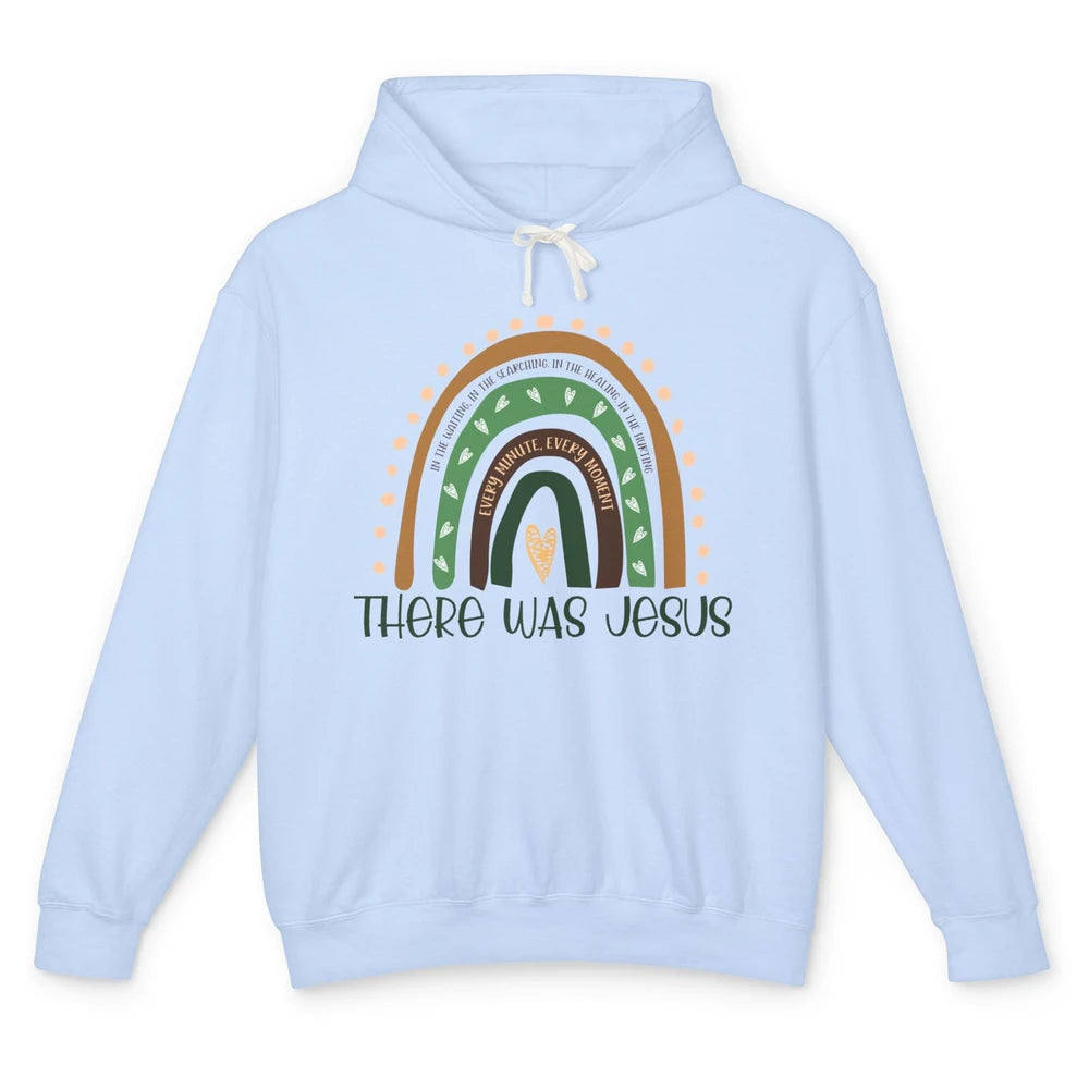 Retro Rainbow In Every Minute There Was Jesus Christian Gift Unisex Lightweight Hoodie