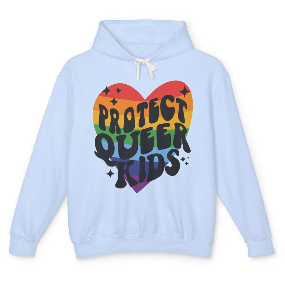 Protect Queer Kids Protect Trans Youth LGBT Gay Pride Ally Unisex Lightweight Hoodie