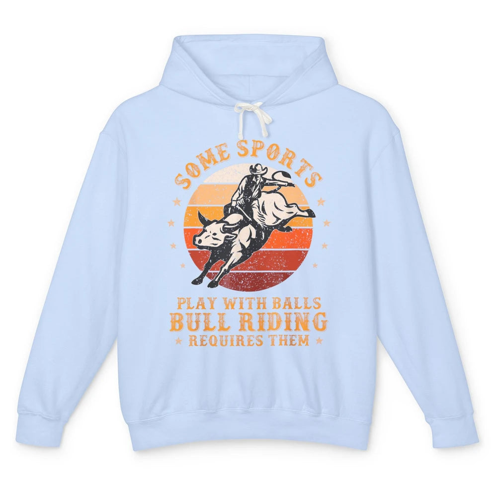 Rodeo Bull Riding Vintage Cowboy Western Country Ranch Bull Rider Howdy Unisex Lightweight Hoodie