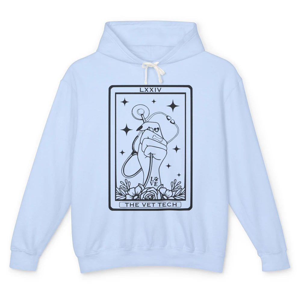 The Vet Tech Tarot Card Veterinary Tech Vet Nurse Halloween Unisex Lightweight Hoodie