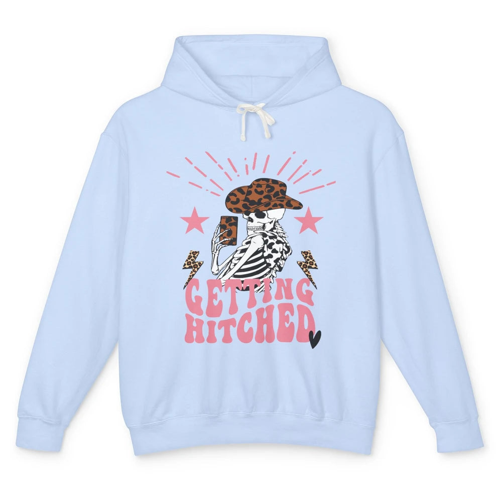 Leopard Skeleton Cowgirl Selfie Bachelorette Western Country Unisex Lightweight Hoodie