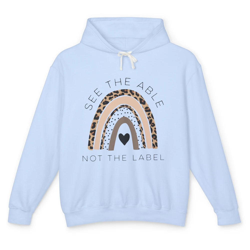 Autism Awareness Support See The Able Not The Label Leopard Unisex Lightweight Hoodie