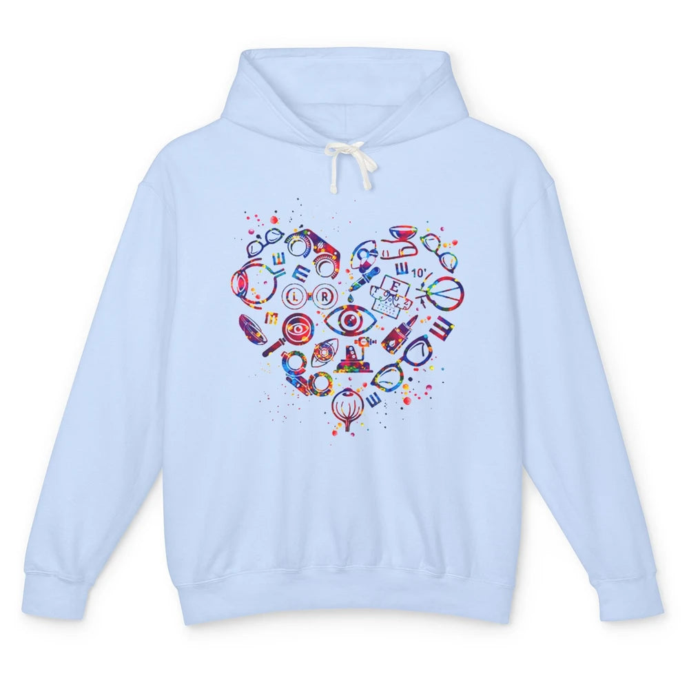 Optometrist Eyeglasses Technician Optometry Eye Doctor Heart Unisex Lightweight Hoodie