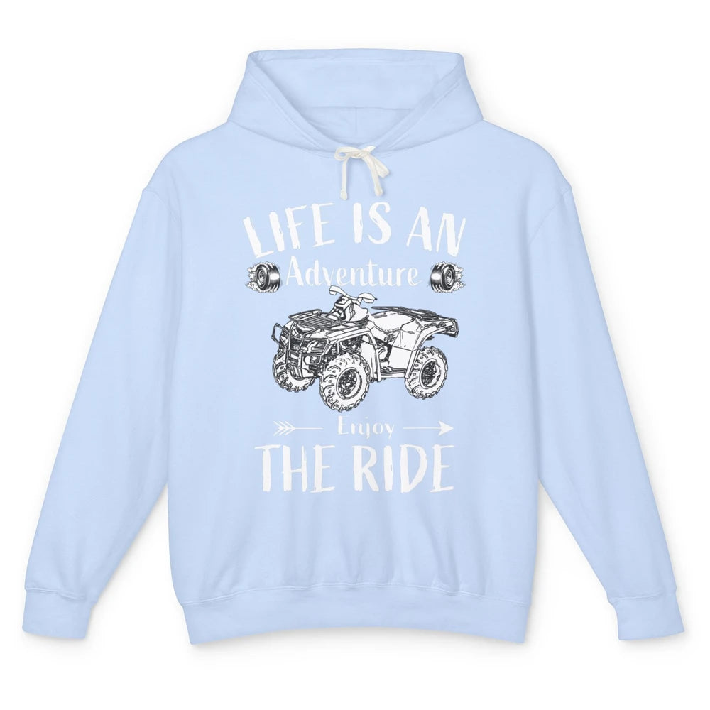 Retro Enjoy The Ride ATV Rider UTV Mud Riding SXS Offroad Unisex Lightweight Hoodie