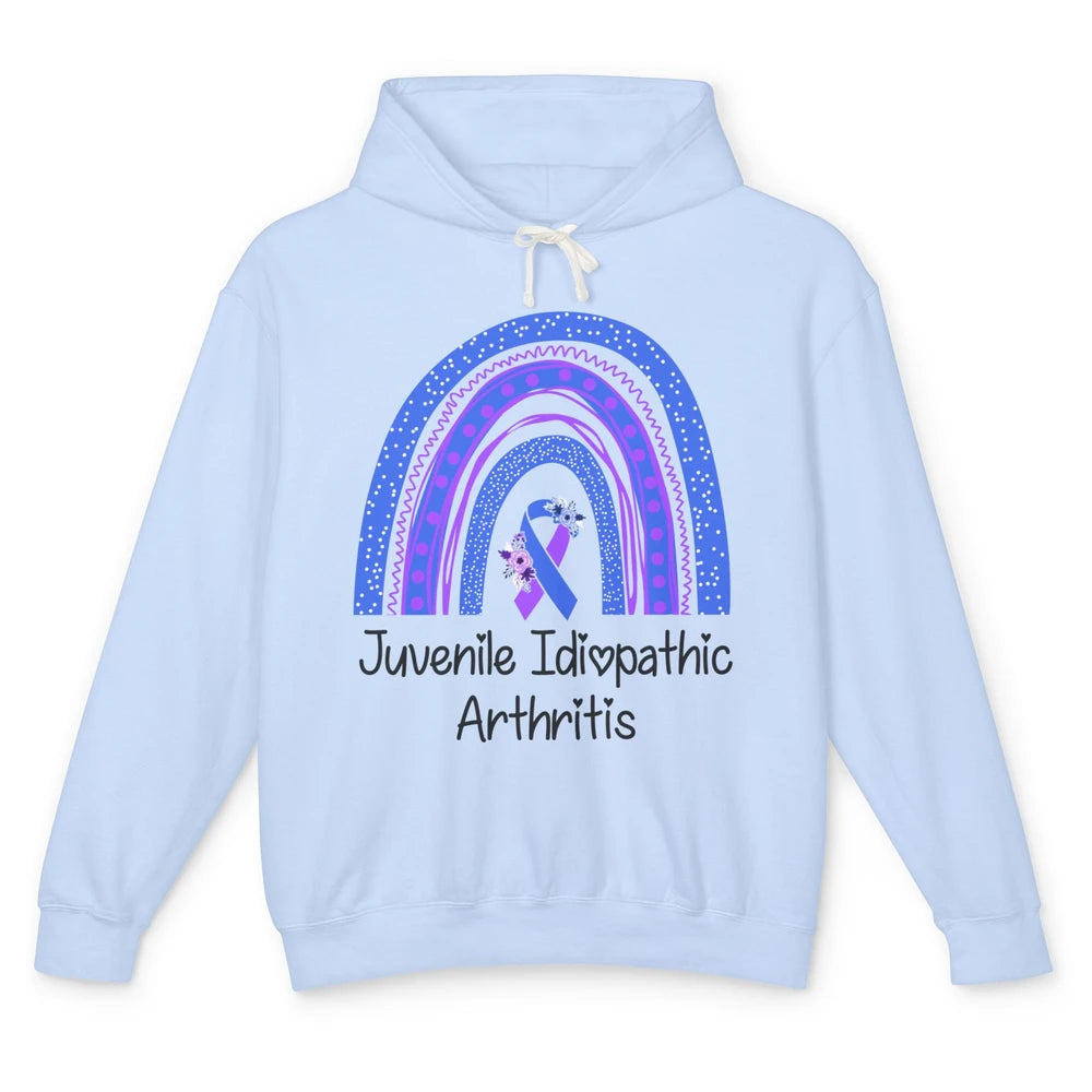 Juvenile Idiopathic Arthritis JIA Awareness Floral Rainbow Unisex Lightweight Hoodie