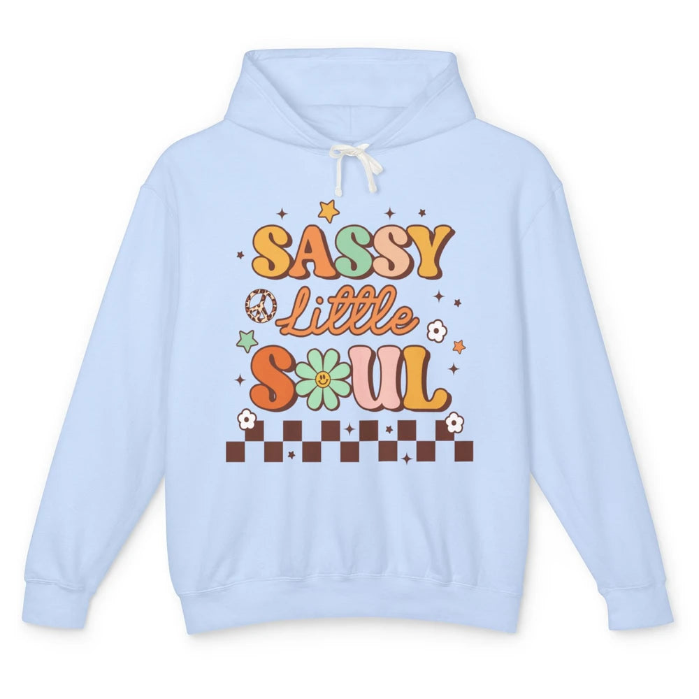 Sassy Little Soul Retro 60s Groovy Hippie Daisy Peace Boho Unisex Lightweight Hoodie