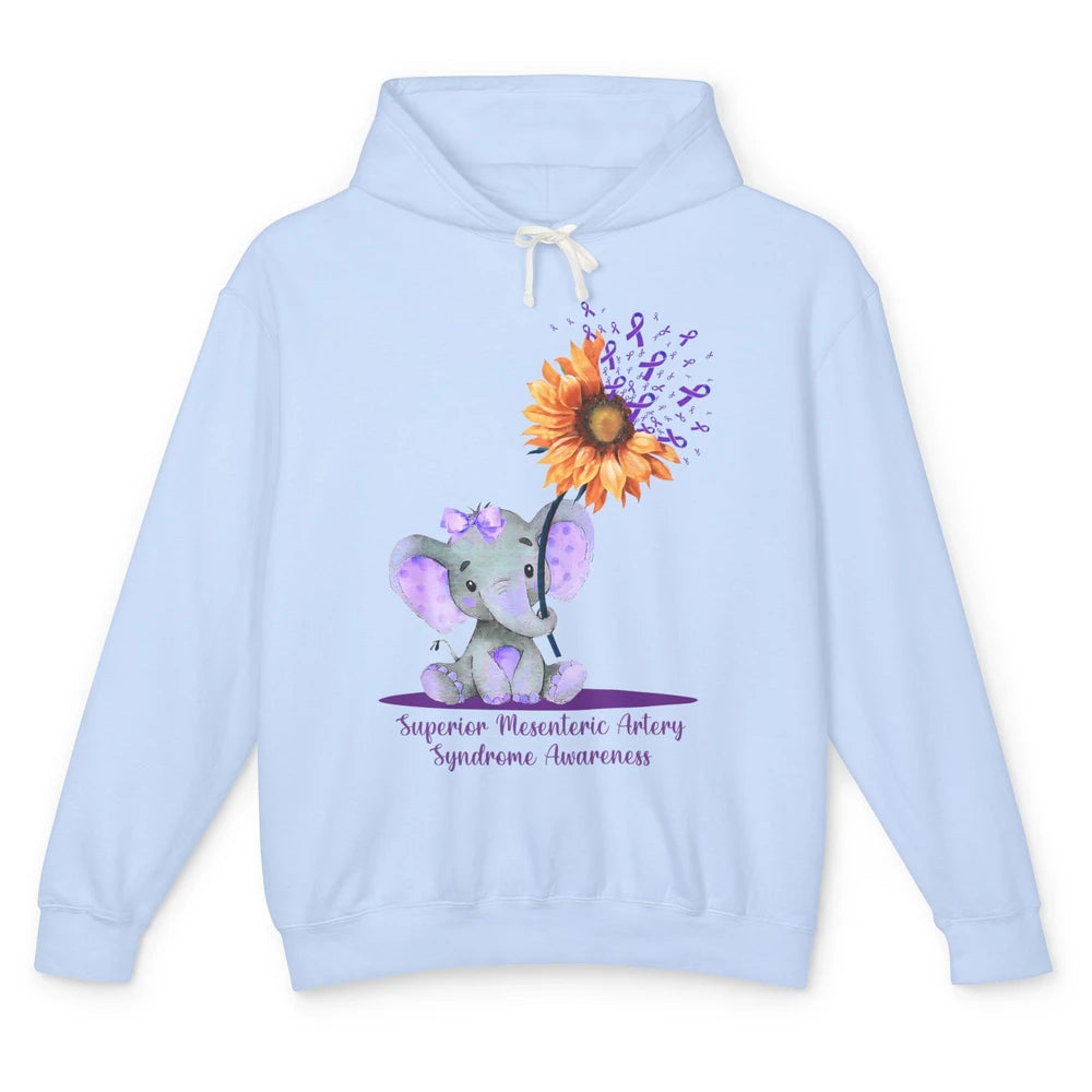 Superior Mesenteric Artery Syndrome Baby Elephant Sunflower Unisex Lightweight Hoodie