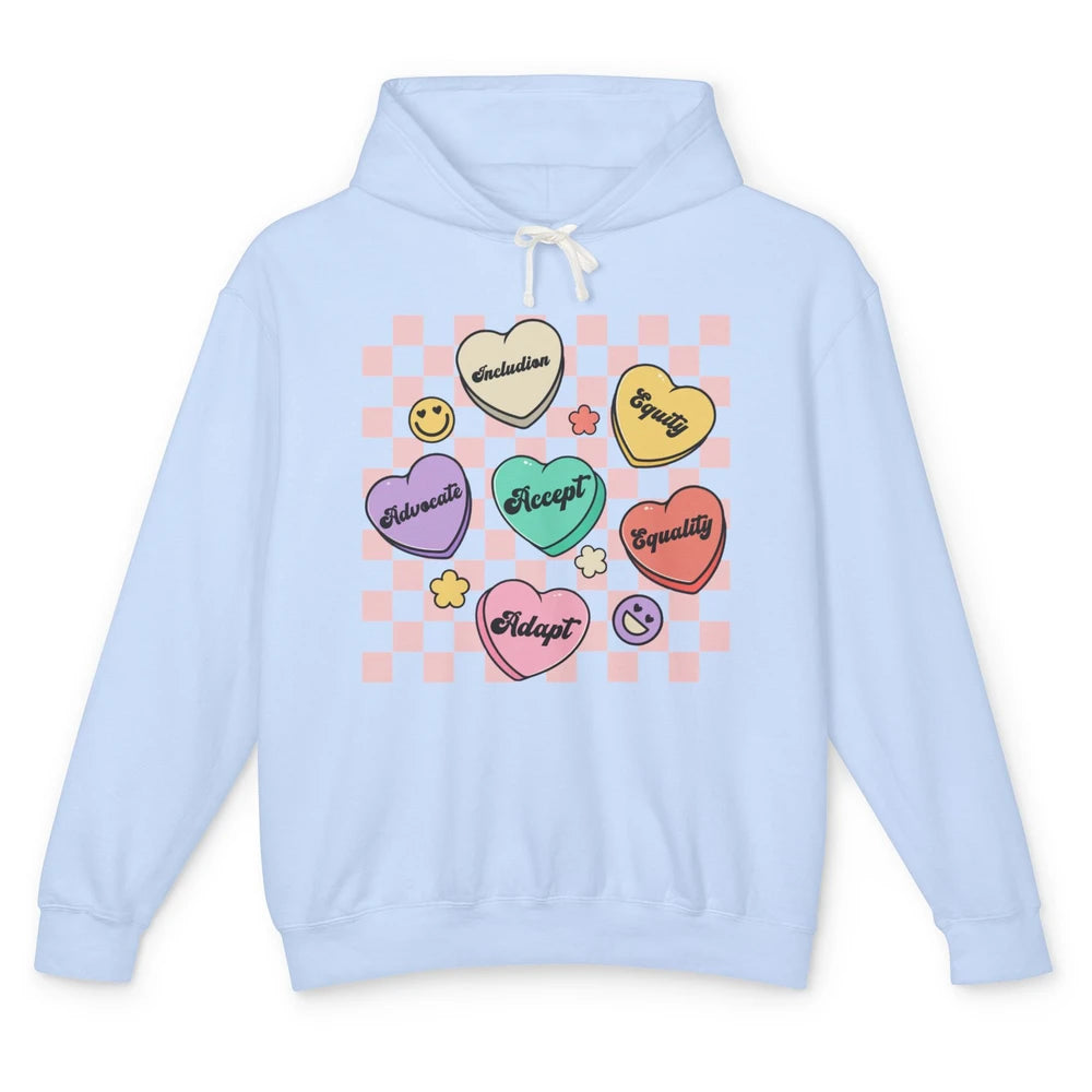 Special Education Sped Teacher Love Valentine Inclusion Unisex Lightweight Hoodie