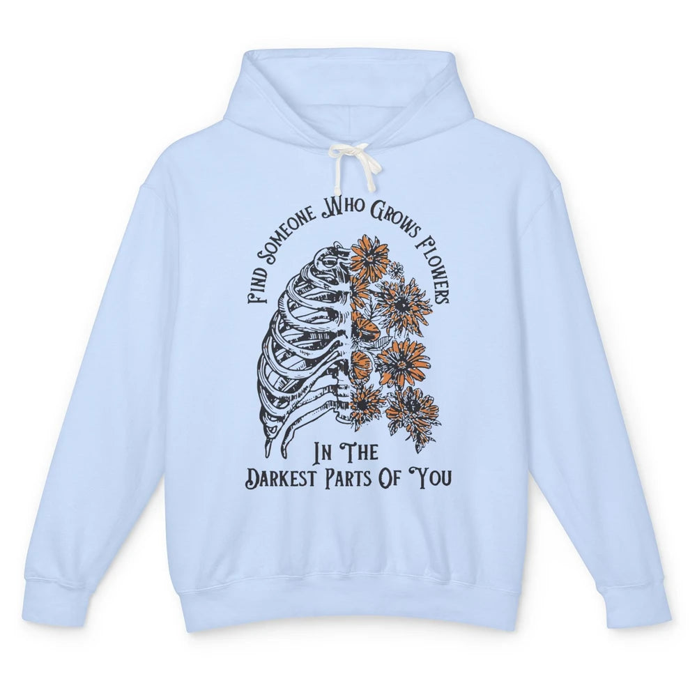 Floral Rig Cage Find Someone Who Grow Flower Western Country Unisex Lightweight Hoodie