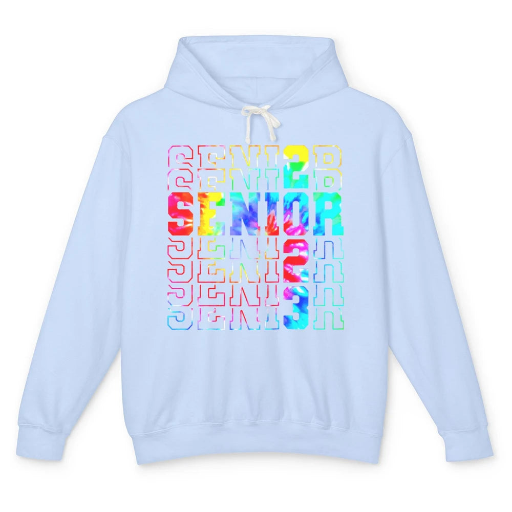 Tie Dye Senior 2023 Class Of 2023 Graduate Bachelor Gift Unisex Lightweight Hoodie