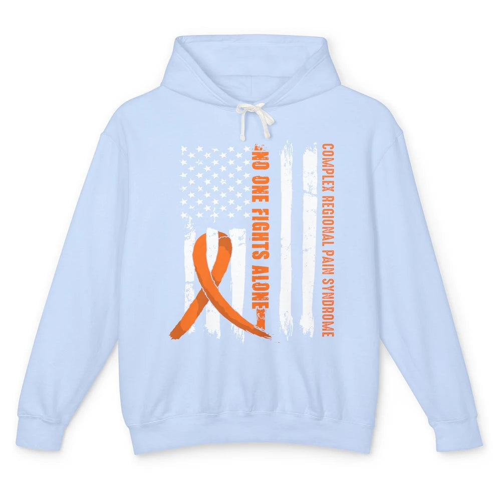 Complex Regional Pain Syndrome Ribbon US Flag No One Fight Unisex Lightweight Hoodie