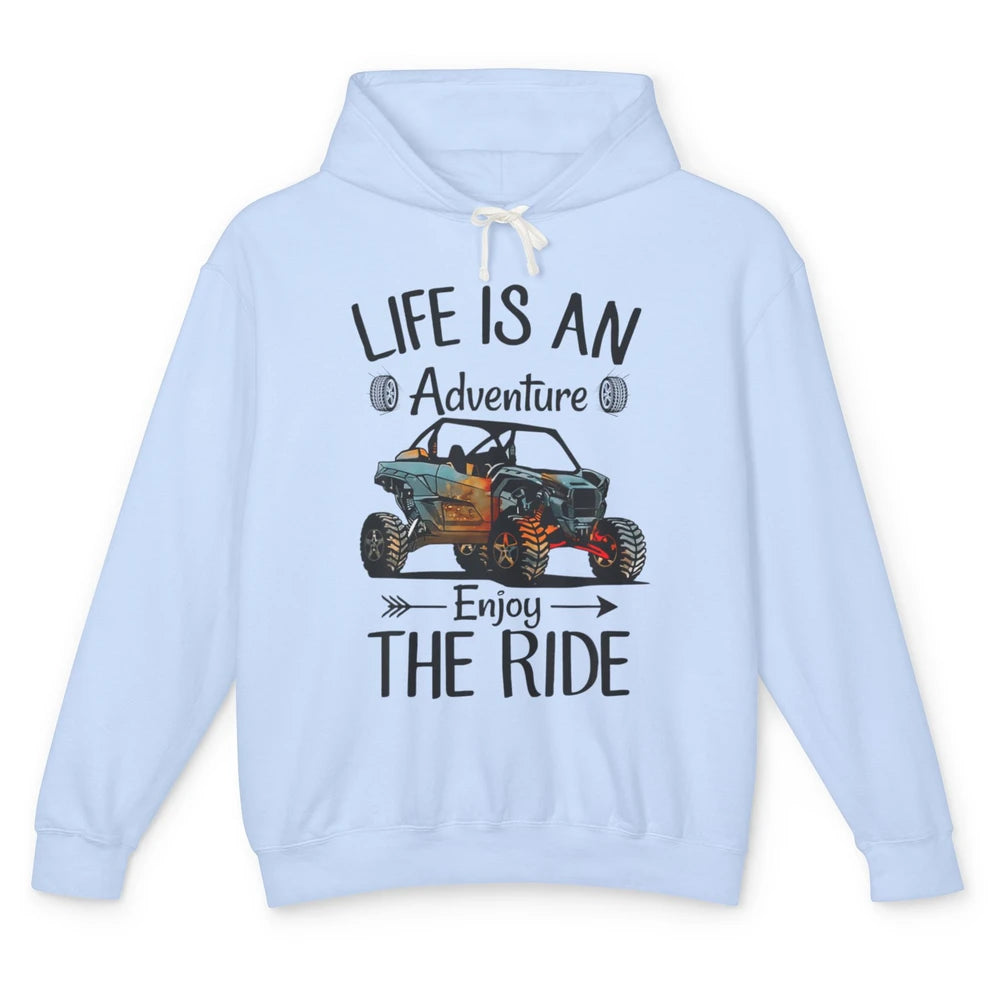 Retro Enjoy The Ride ATV Rider UTV Mud Riding SXS Offroad Unisex Lightweight Hoodie