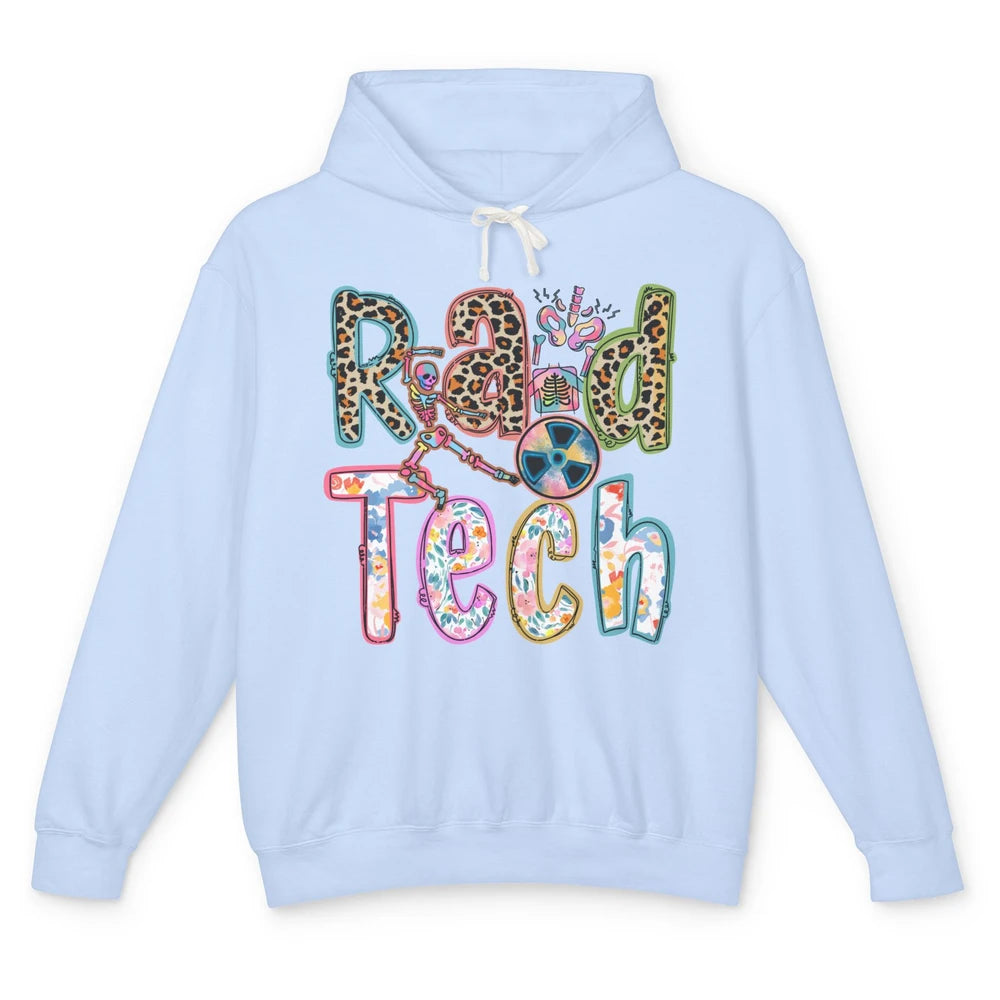 Leopard Skeleton X-ray Rad Tech Radiology Life X-ray Tech Unisex Lightweight Hoodie