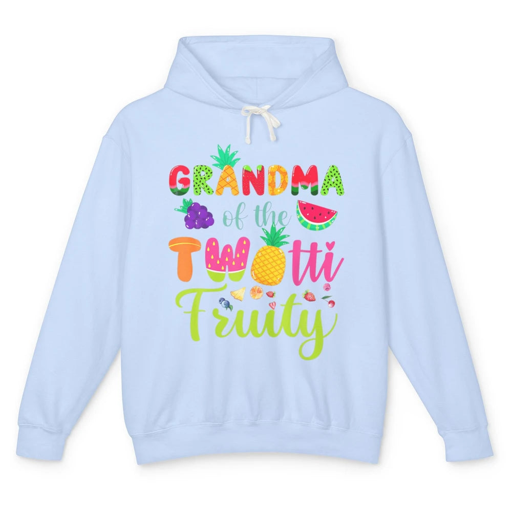 Grandma Of The Twotti Fruity 2nd Birthday Summer Fruit Nana Unisex Lightweight Hoodie