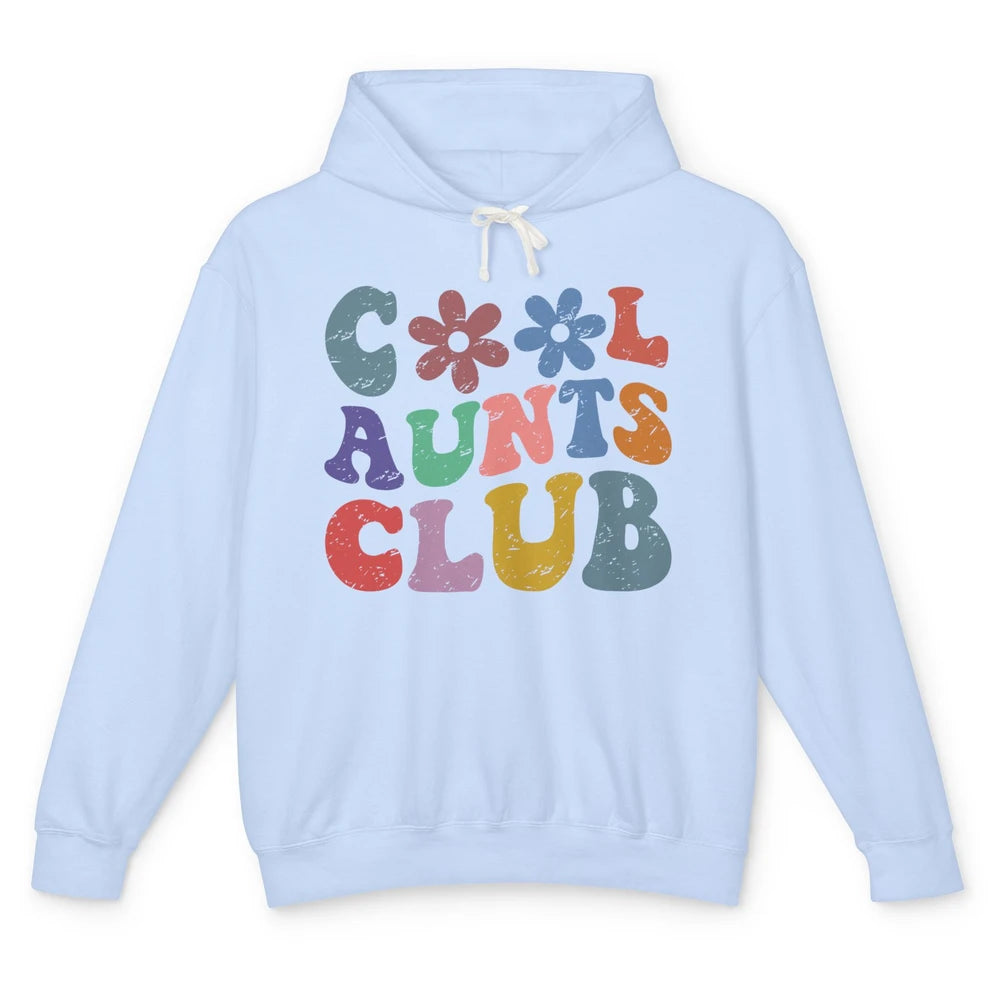 Floral Cool Aunts Club Groovy Aunt Sister Auntie Gift Unisex Lightweight Hoodie