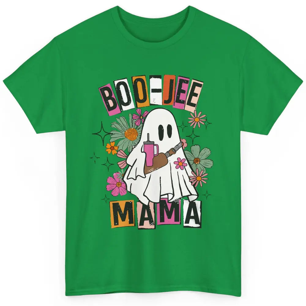 Floral Groovy Ghost Boo-jee Mama Fall Halloween Western Mama Classic Unisex T-Shirt