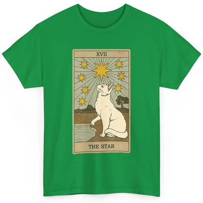 Tarot Card The Star White Cat Retro Mermaid Gothic Vintage Classic Unisex T-Shirt