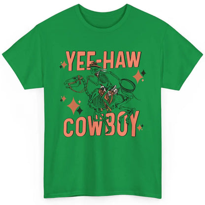 Cowboy Skeleton Riding Horse Yeehaw Western Country Cowgirl Classic Unisex T-Shirt