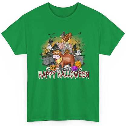 Farm Animal Haunted House Farming Halloween Spooky Season Classic Unisex T-Shirt