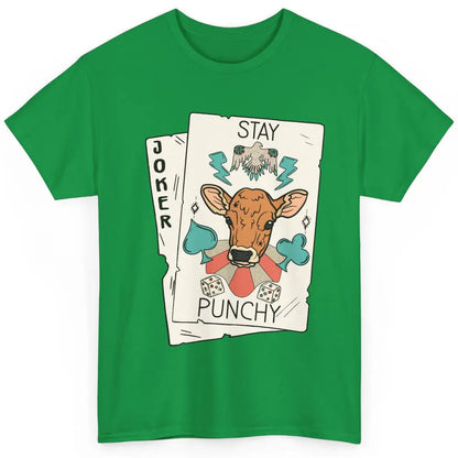 Calf Cow Stay Punchy Playing Cards Western Country Cattles Classic Unisex T-Shirt