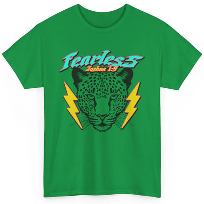 Christian Cheetah Fearless Bible Lightning Bolt Religious Classic Unisex T-Shirt