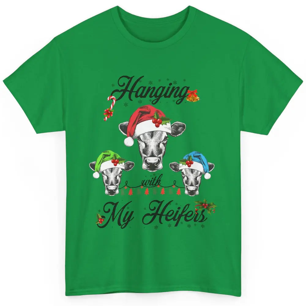 Funny Hanging With My Heifers Santa Heifer Christmas Costume Classic Unisex T-Shirt