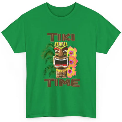 Aloha Flower Luau Tiki Time Hawaii Palm Tree Paradise Beach Classic Unisex T-Shirt