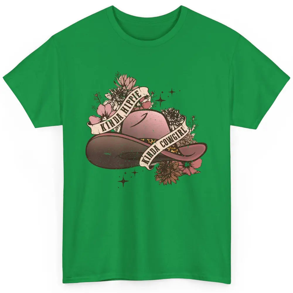 Floral Cowgirl Hat Kinda Hippie Kinda Cowgirl Western Girls Classic Unisex T-Shirt