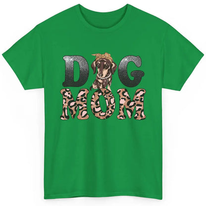 Dachshund Leopard Dog Mom Wiener Dog Lovers Dog Lady Classic Unisex T-Shirt