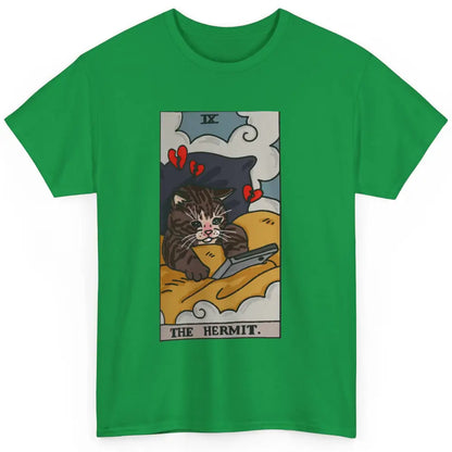 Funny Cat The Hermit Tarot Card Cat Meme Magic Cat Halloween Classic Unisex T-Shirt