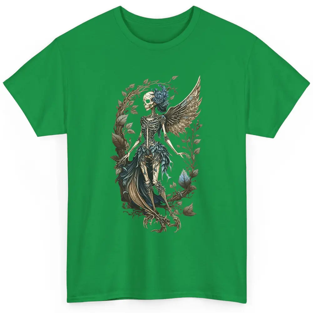 Crescent Fairy Skeleton Witchy Gothic Grunge Halloween Skull Classic Unisex T-Shirt