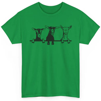 Cute Goats Farm Funny Face Farming Animal Mate Woman Men Classic Unisex T-Shirt