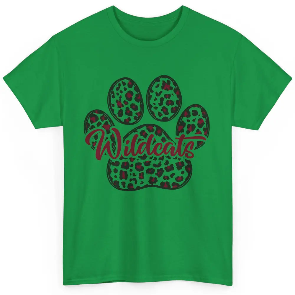 Wildcats Spirit Cat Paw Leopard Western Cat Mom Cat Lovers Classic Unisex T-Shirt