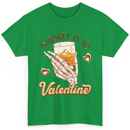 Whiskey is My Valentine Western Drinking Skeleton Valentine Classic Unisex T-Shirt