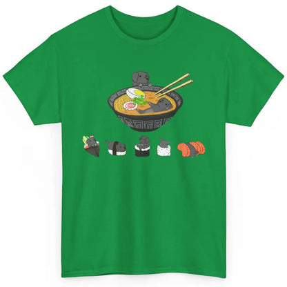 Black Labrador Sushi Ramen Bowl Japanese Kawaii Dog Mom Classic Unisex T-Shirt