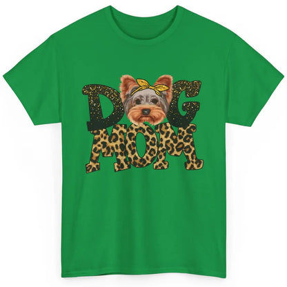 Yorkie Mom Bandana Dog Mom Leopard Yorkshire Dog Mother Gift Classic Unisex T-Shirt