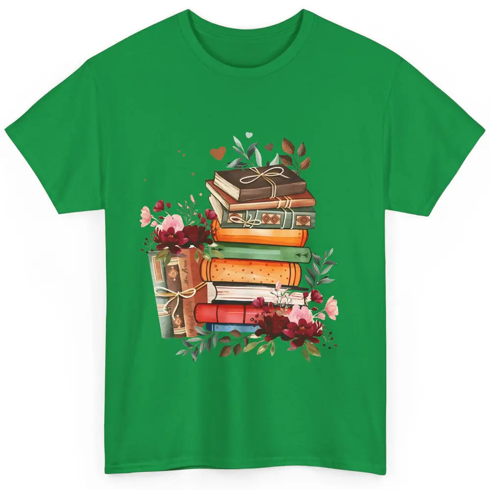 Books Floral Librarian Book Wildflower Bookworm Book Lovers Classic Unisex T-Shirt