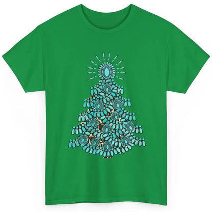 Turquoise Christmas Tree Western Christmas Country Farm Classic Unisex T-Shirt