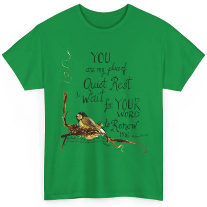 Christian Birds You're Place Of Rest Bible Verse Religious Classic Unisex T-Shirt