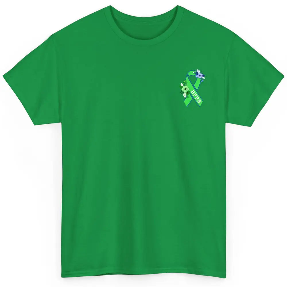 Body Focused Repetitive Disorder BFRB Floral Green Ribbon Classic Unisex T-Shirt