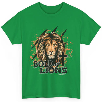 Bold As Lion Of Judah Bible Verse Christian Faith Religious Classic Unisex T-Shirt